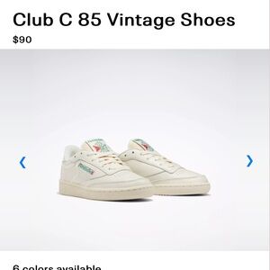 WOMENS 8.5 REEBOK CLUB C VINTAGE SHOES